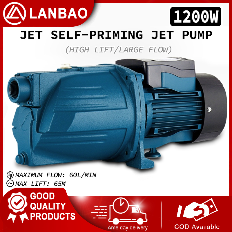 1200w Electric Water Pump Portable Motor 1hp 60lmin Shallow Well Self Priming Jetmatic Water 0217