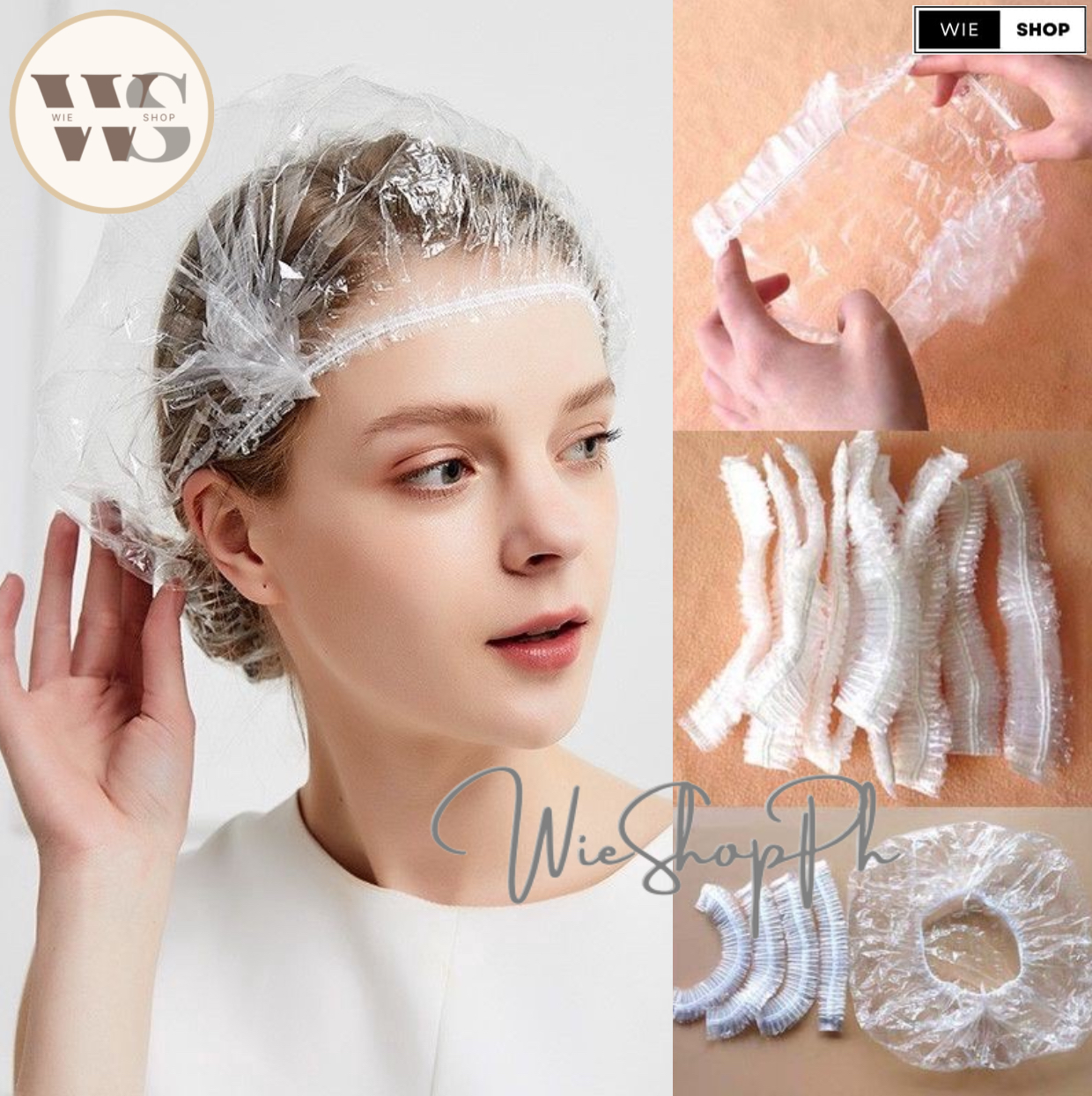 Plastic Shower Cap Disposable for Hair Color Dye and Treatment sold per