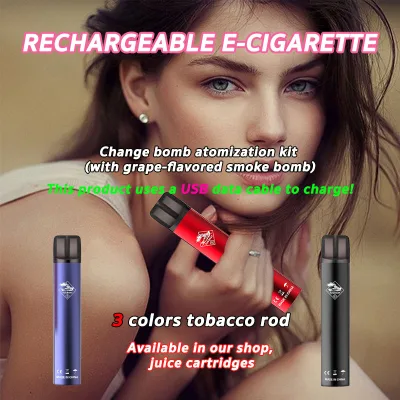 A full set of vaper cigarettes 2021 rechargeable, rechargeable electronic cigarettes, 1.6ml capacity, green grape pods, letter lights, replaceable pods, a variety of flavors for you to choose