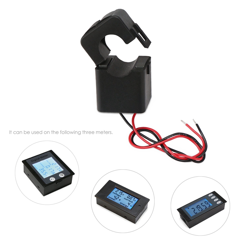 Current Transformer,100A 100MA AC Current Sensor, Split Core Amp Transformer Sensing Relay, Mini Clip-On Easy to Install CT Without Power Off