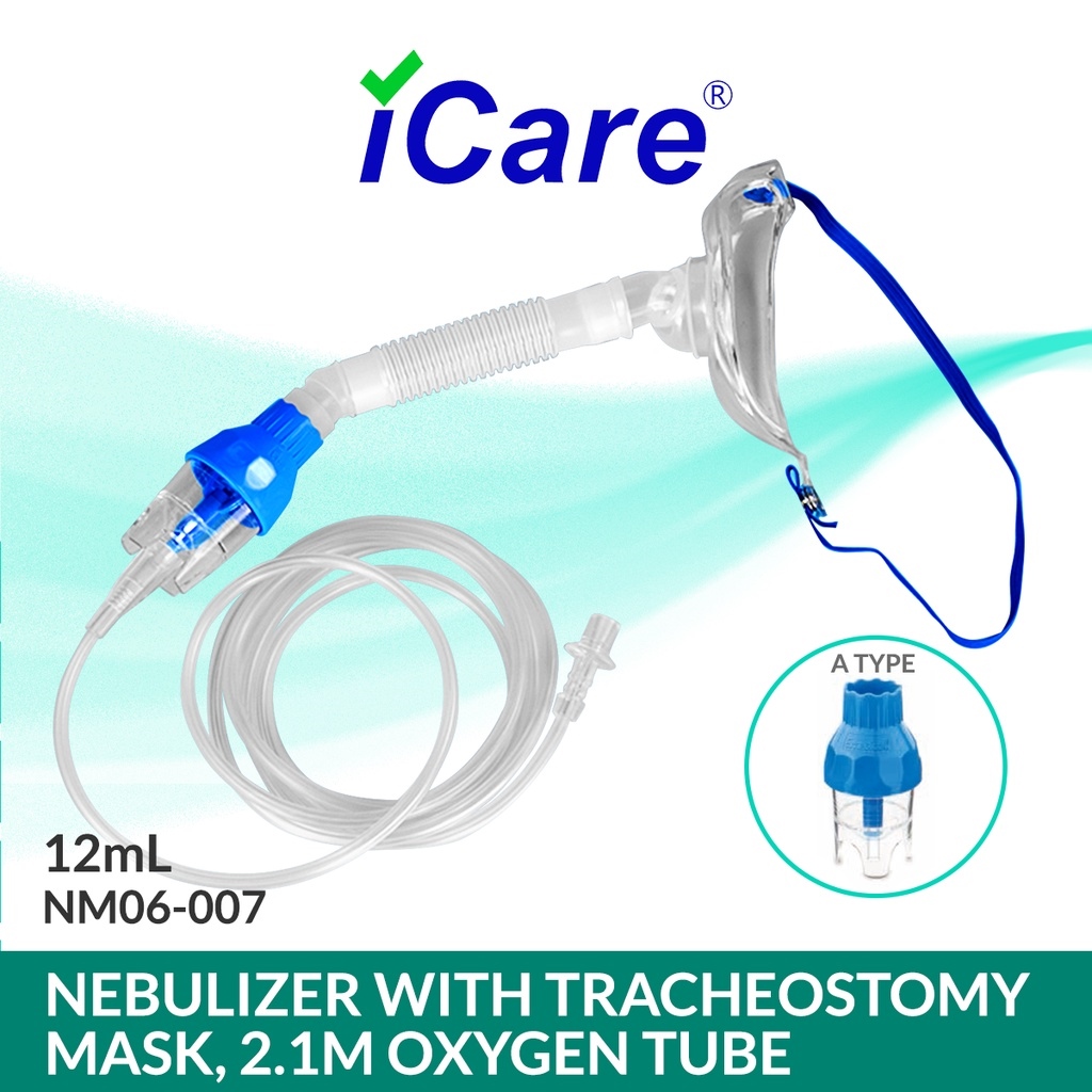 iCare®NM06007 (12mL) Nebulizer Kit with Tracheostomy Mask Blank