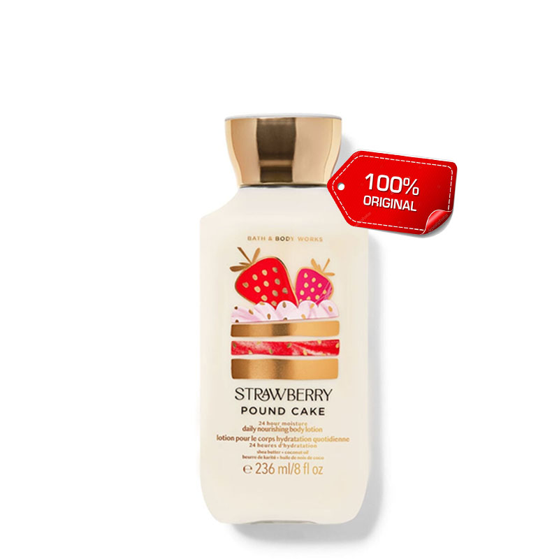 BBW STRAWBERRY POUND CAKE Fragrance Lotion 236mL Bath and Body Strawberry Pound Cake perfume