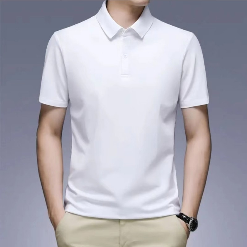 Basic Polo Shirt White for Mens Polo shirt with Collar Poloshirt
