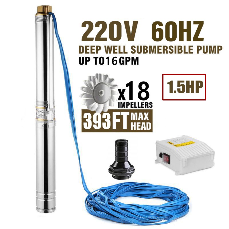 Younglife Submersible Pump 3inch 15hp Deep Well Water Pump Single Phase 220v 60hz Electric 1029