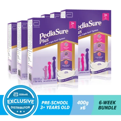Pediasure Plus Creamy Milk 400G For Kids Above 3 Years Old Bundle of 6