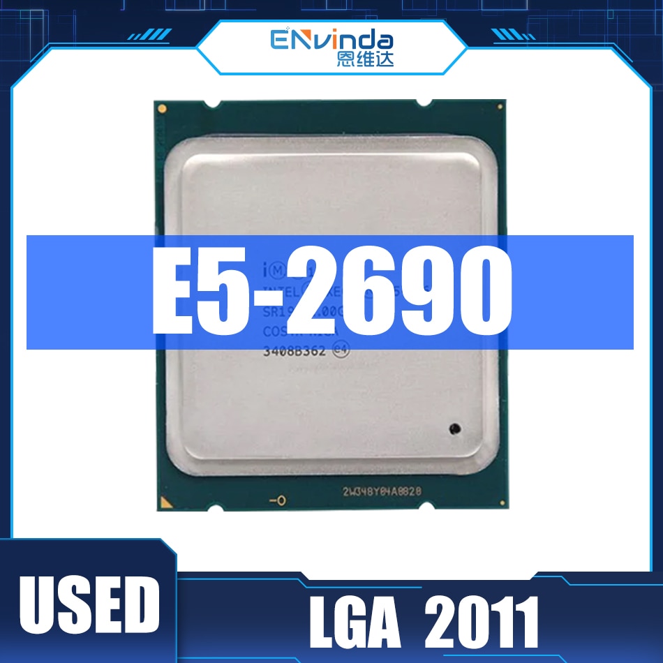 Zzooi used original intel xeon processor e5 2690 e5-2690 cpu eight core 2.9g srol0 c2 lga2011 support x79 motherborad server desktop