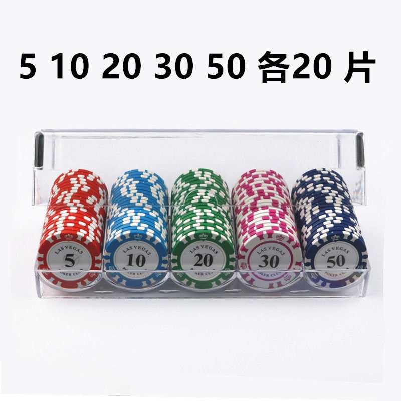 Texas hold'em chips 100 face value color optional custom suit crown