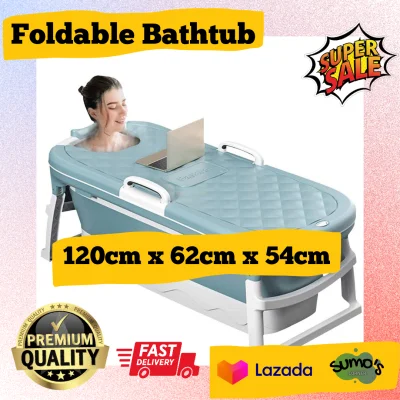 Sumo's Foldable Bathtub / 120cm x 62cm x 54cm Adult Folding Bathtub / Portable Bathtub / Medium Foldable Bathtub