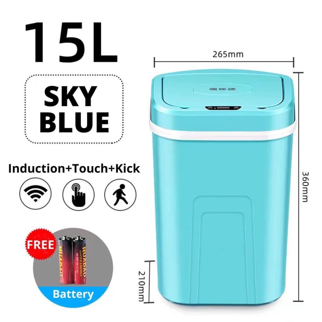 15L Smart Induction Trash Can Wireless Sensor Large Automatic Trash Bin