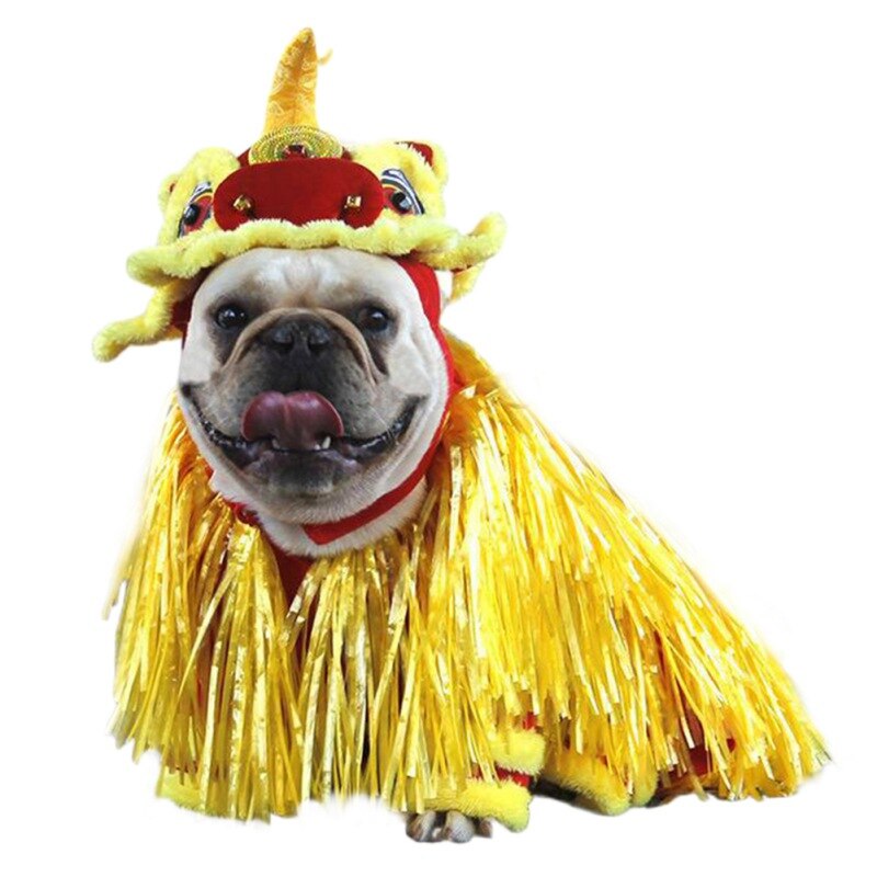 Funny Dog Clothes New Year Christmas Pet Chinese Cosplay Halloween Costume  Dragon Dance Lion Dog Party Lion Dance Festive Lucky | Lazada PH