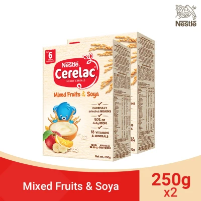 CERELAC Mixed Fruits & Soya Infant Cereal 250g - Pack of 2