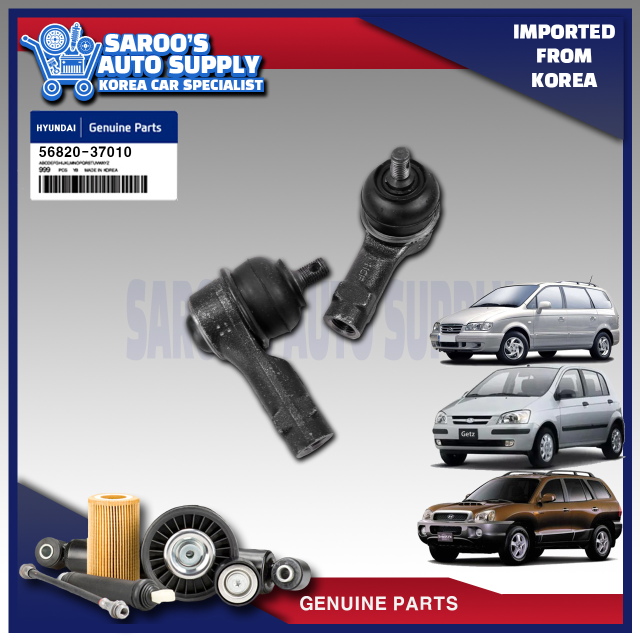 [Genuine] Tie Rod End Set For Santa Fe , Getz , Trajet , Original