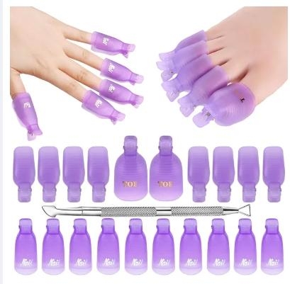 10 Stück Nagellackentferner-Clips – Praktisch Für Acryl, Gel & Shellac, Einfache Handhabung, Lila