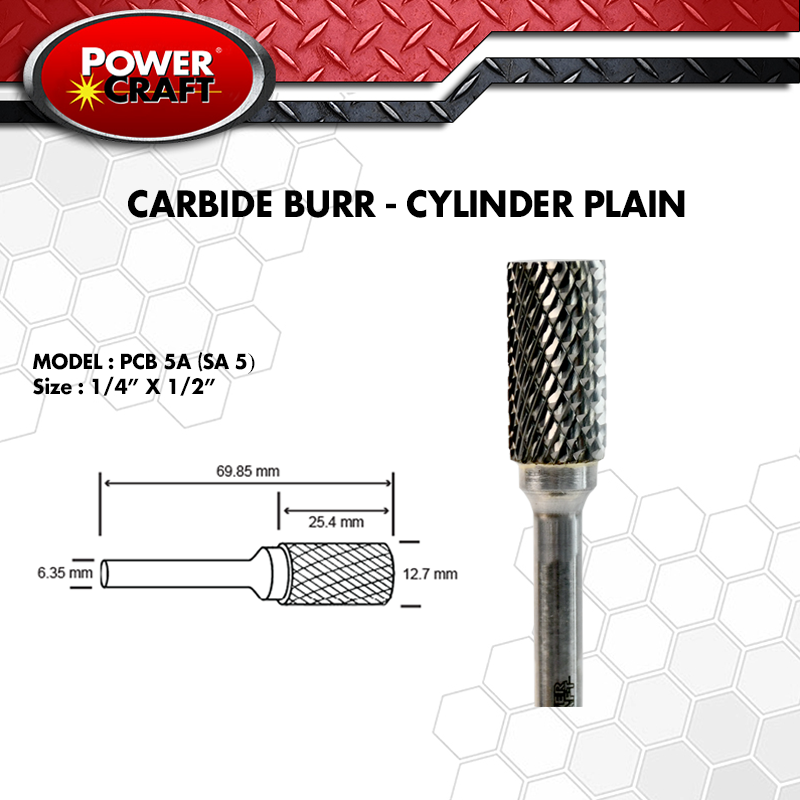 Powercraft Carbide Burr 1/4 X 1/2" PCB 5A Lazada PH