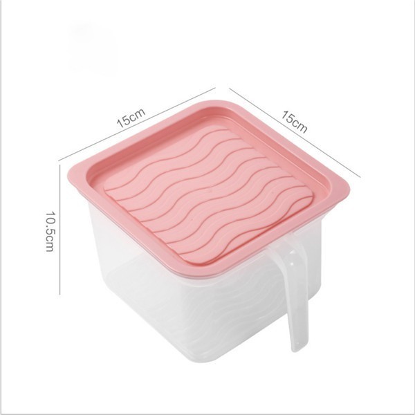 Plastic Food Organizer Boxes with Handles and Lids Clear Kitchen