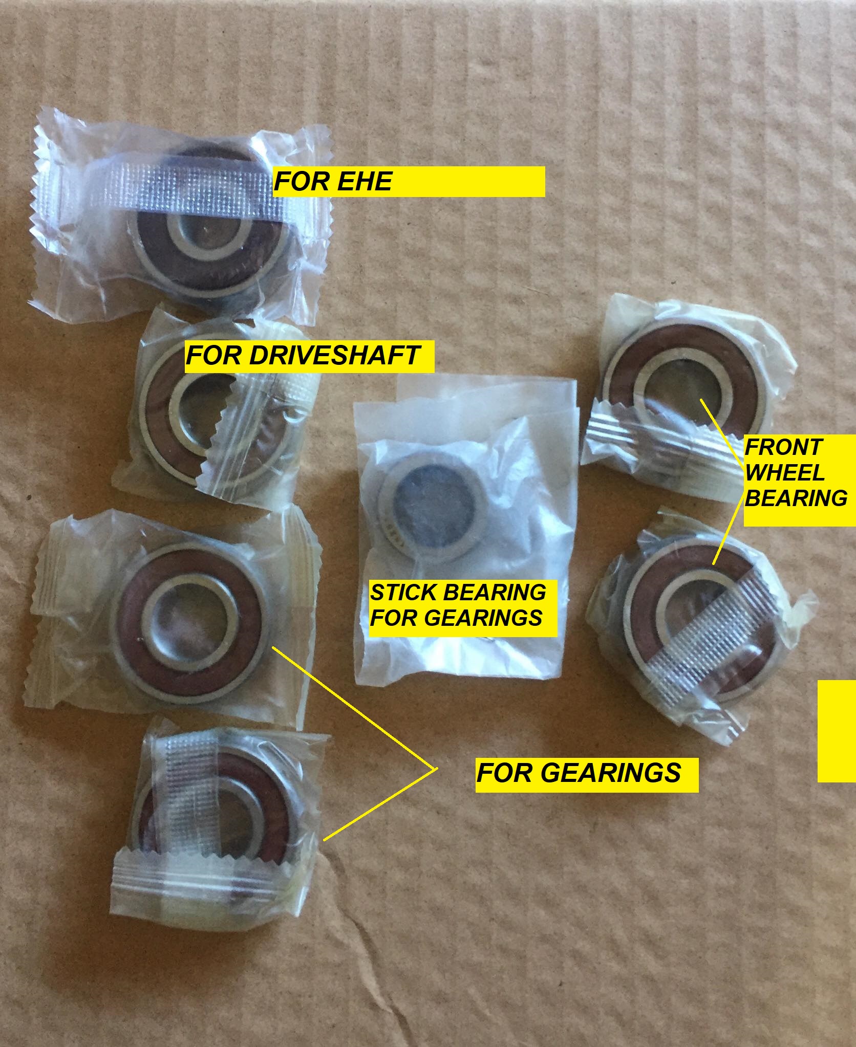 Bearing set for Yamaha Mio Sporty (front wheel bearing + crankcase