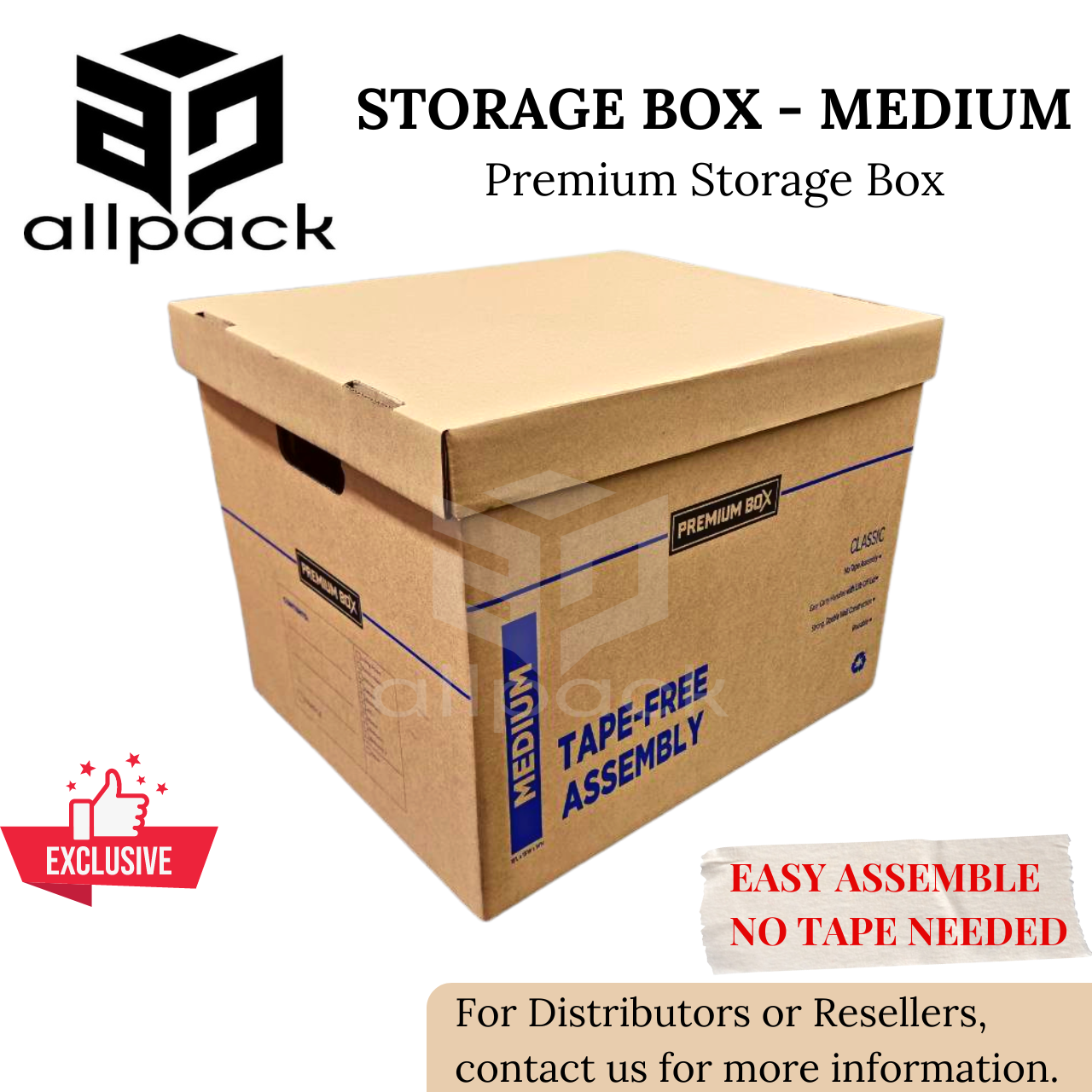 Premium Storage Moving Filing Box 18x15x14 inches Medium (1pc) Lazada PH