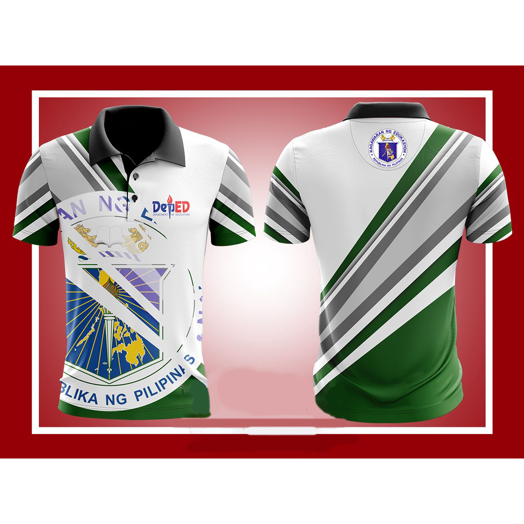 DEPED POLO shirts uniform for FULL SUBLIMATION POLO SHIRT