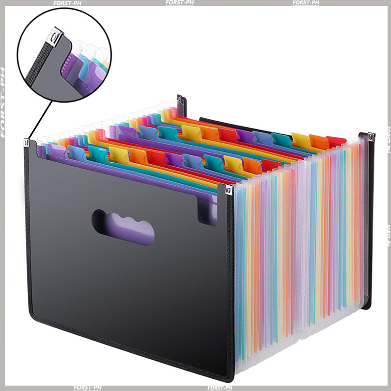 Expanding File Folder A4 and Legal Size Long size 24 pocket Accordion ...