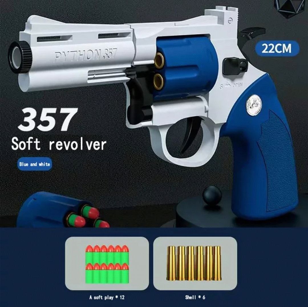 [Happywise Store] 357 Long Nerf Wheel Revolver | Lazada PH