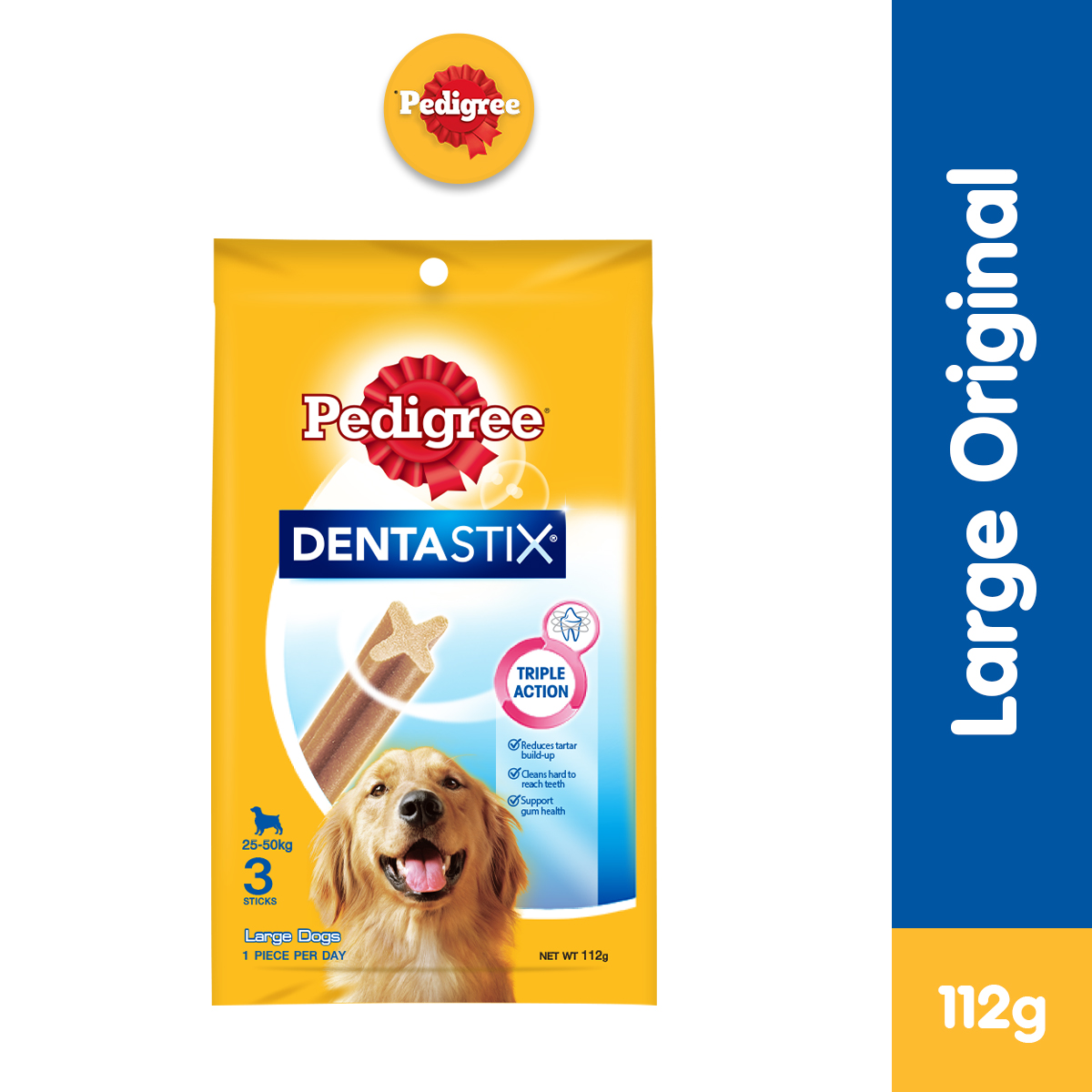 PEDIGREE DentaStix Dental Sticks Dogs, 112g. Daily Dental Dog Treats ...