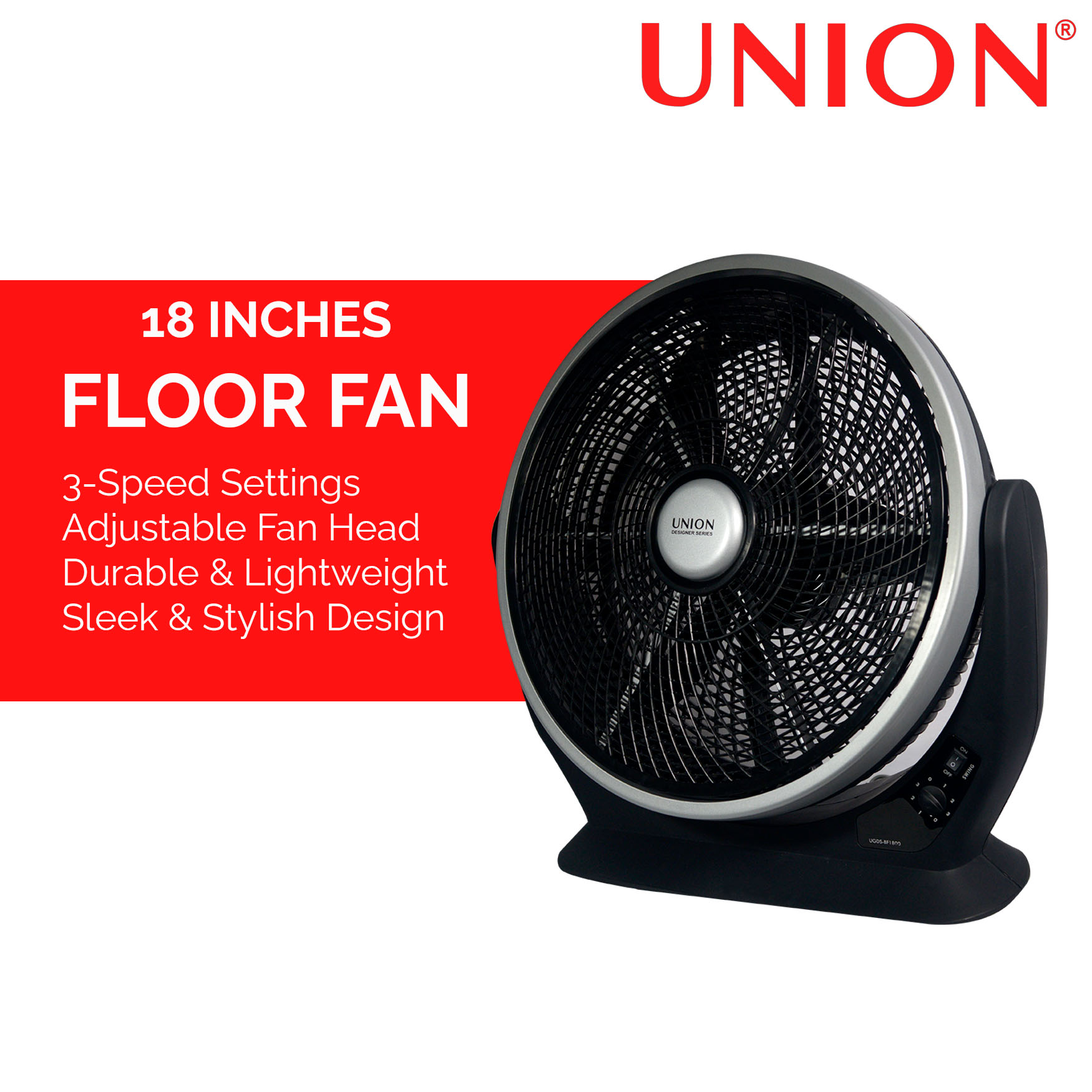 Union UGDSBF1800 18" Designer Series Box Floor Fan Lazada PH