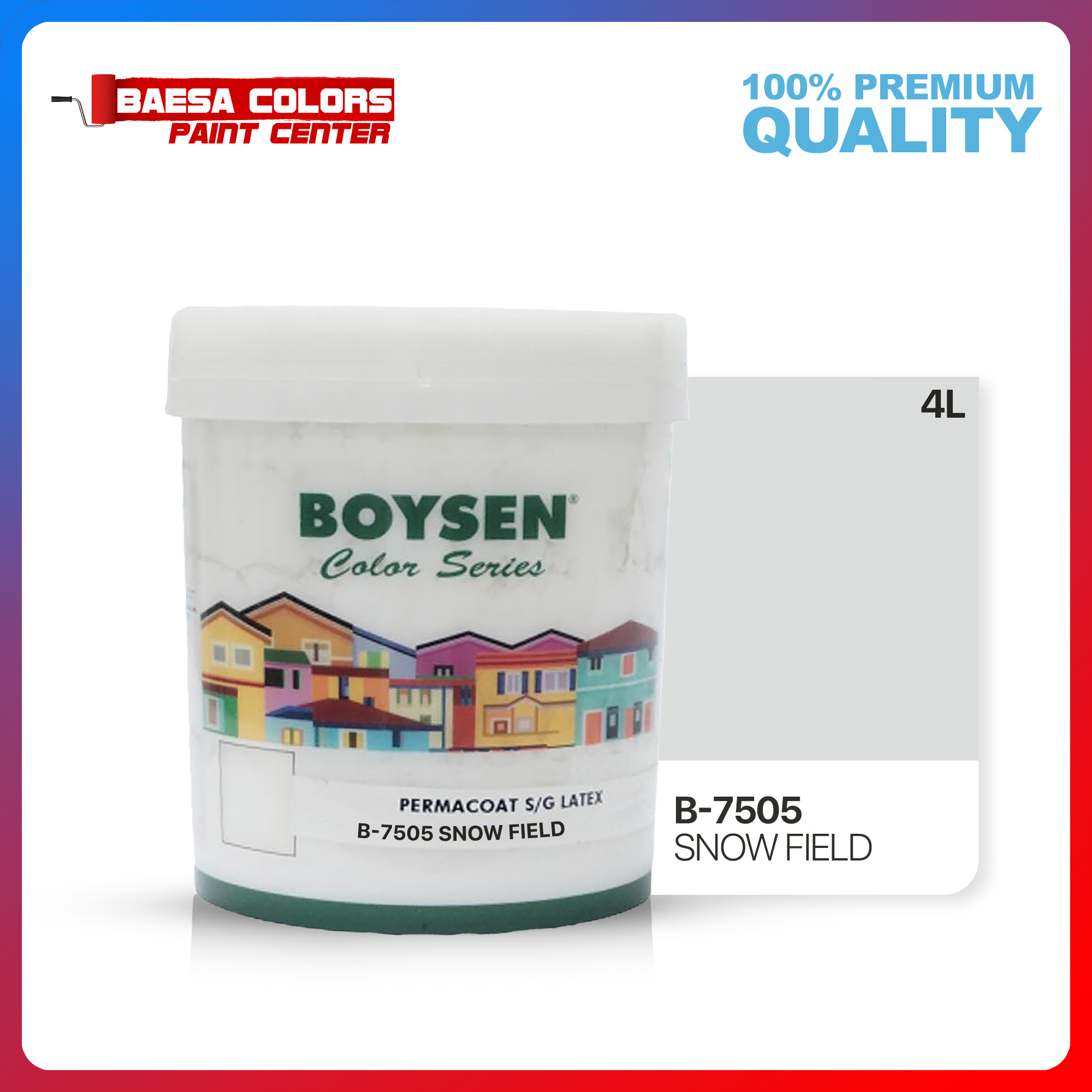 BOYSEN B7505 SNOW FIELD SEMI GLOSS LATEX 4L Lazada PH