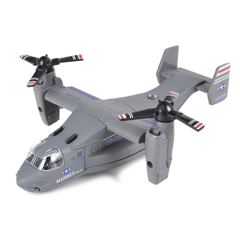 Simulation 1:64 Alloy Plane Model Metal V22 Osprey Transport Aircraft Kids Toys 