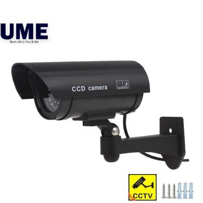Dummy CCTV Fake Surveillance Bullet Camera with LED Light 6699 UME