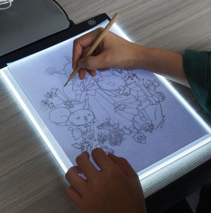 A4 LED Artist Thin Art Stencil Drawing Board Light Box Tracing Table