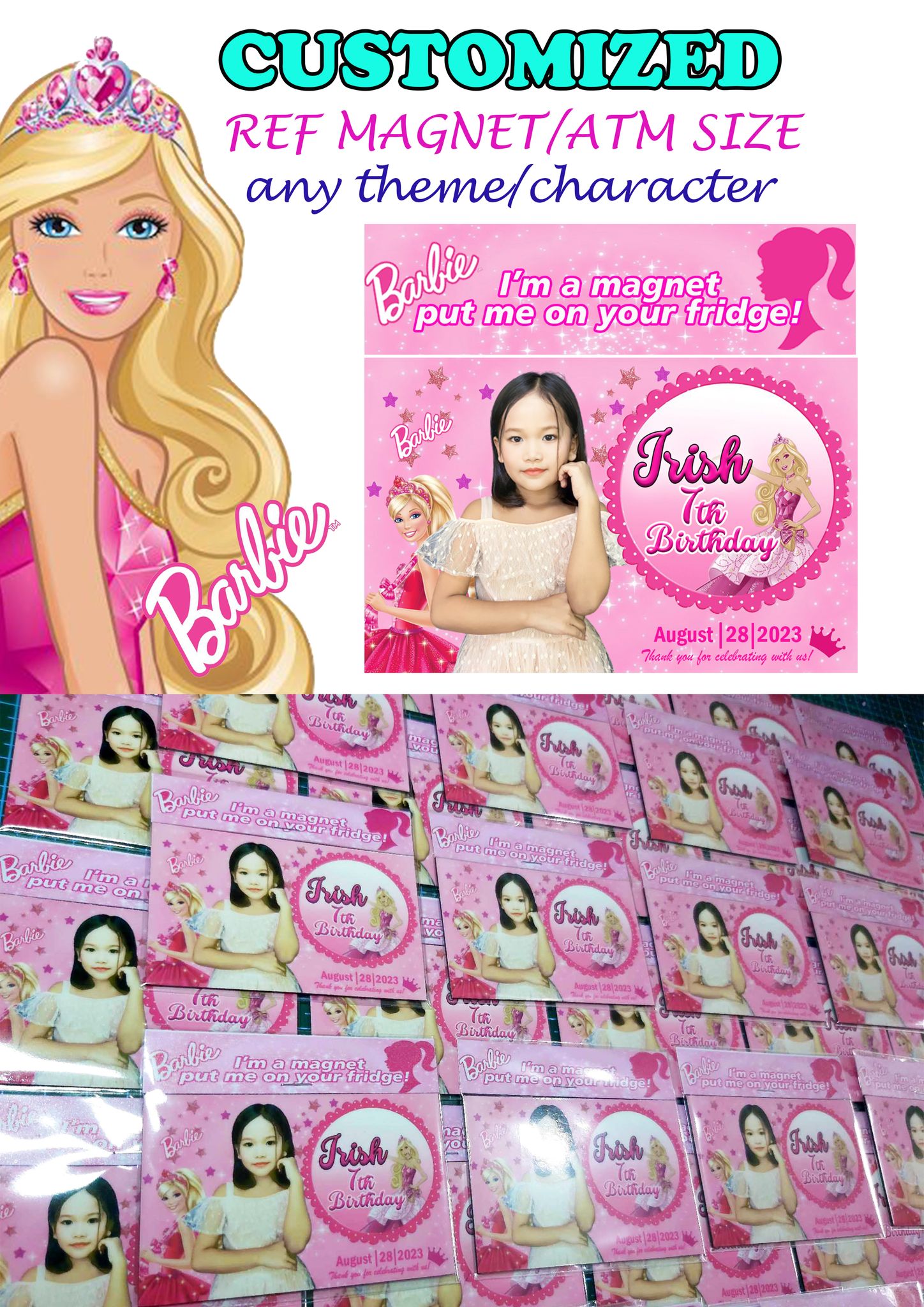 Personalized BARBIE Ref Magnet/ATM SIZE/SOUVENIR | Lazada PH