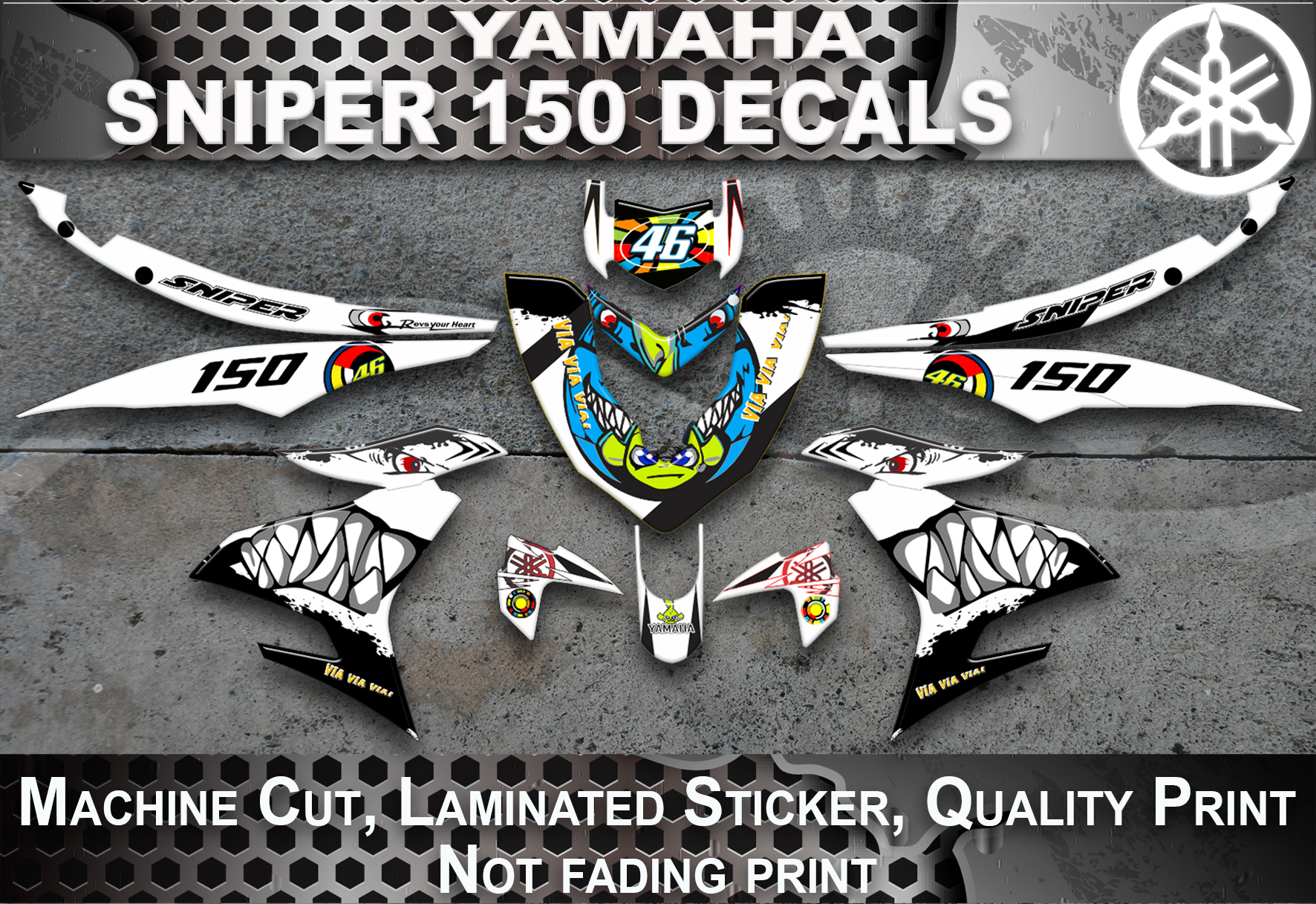 Sniper 150 Shark Decals Shop Sniper 150 Shark Decals With Great Discounts And Prices Online Lazada Philippines