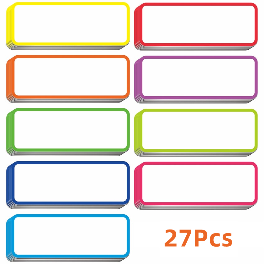 27Pcs Flexible Label Strips Dry Erase Labels Plate