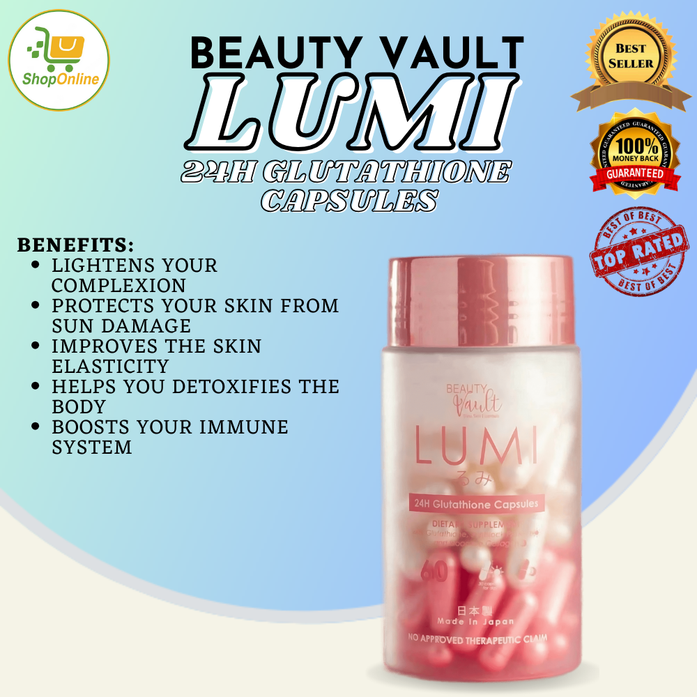 beauty vault lumi 24h glutathione capsules product info and reviews Beauty Vault LUMI 24H Glutathione Capsule – My Care Kits