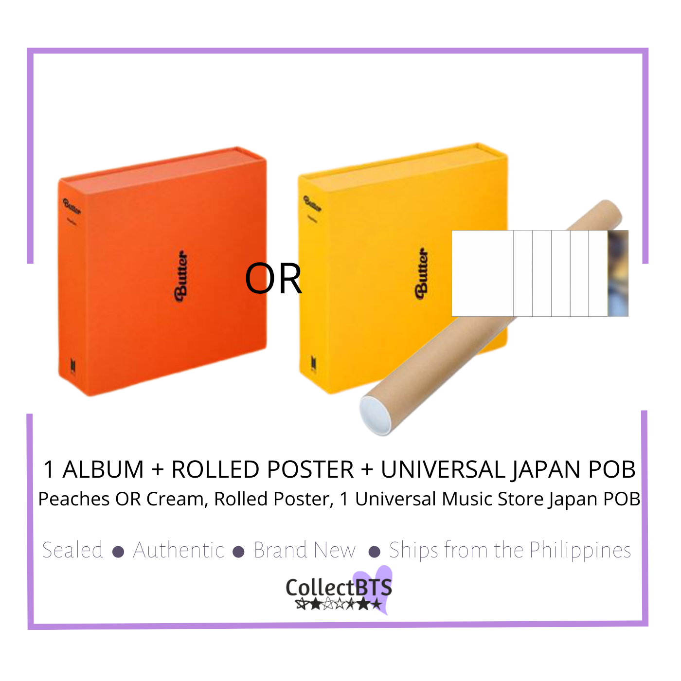 Bts Butter Album Choose Version With Universal Music Store (Ums) Japan Pre  Order Benefit With Rolled Poster ( Bramd New / Sealed / On Hand / Authentic  ) Collectbts | Lazada Ph