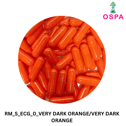 1000pcs Size 0 Very Dark Orange Color OSPA High Quality Empty Capsule