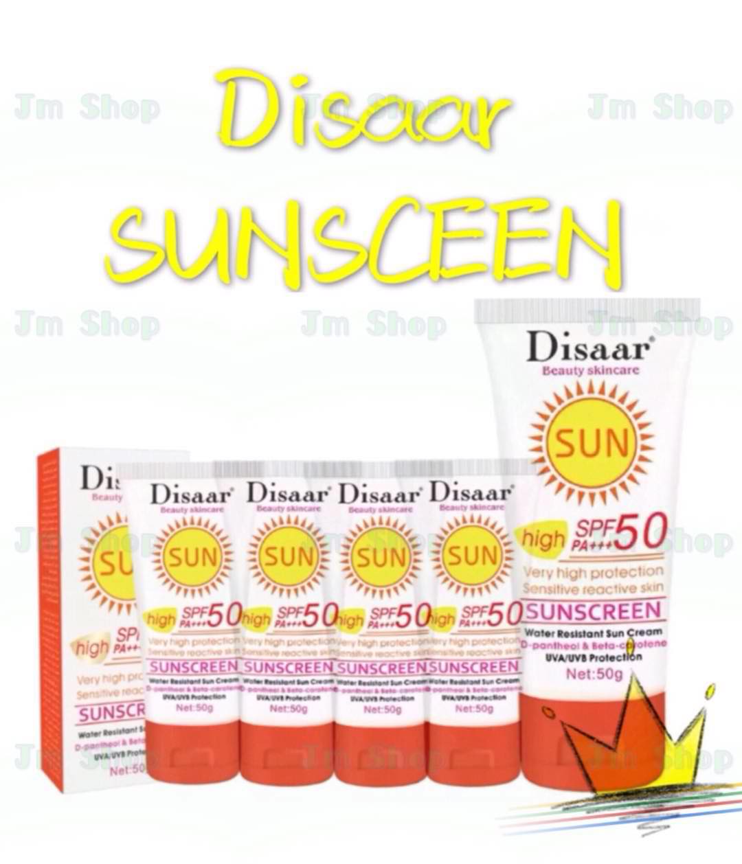 (5PCS) DISAAR (RED) SUNSCREEN UVA/ UVB PROTECTION SPF50 PA+++ WATER ...