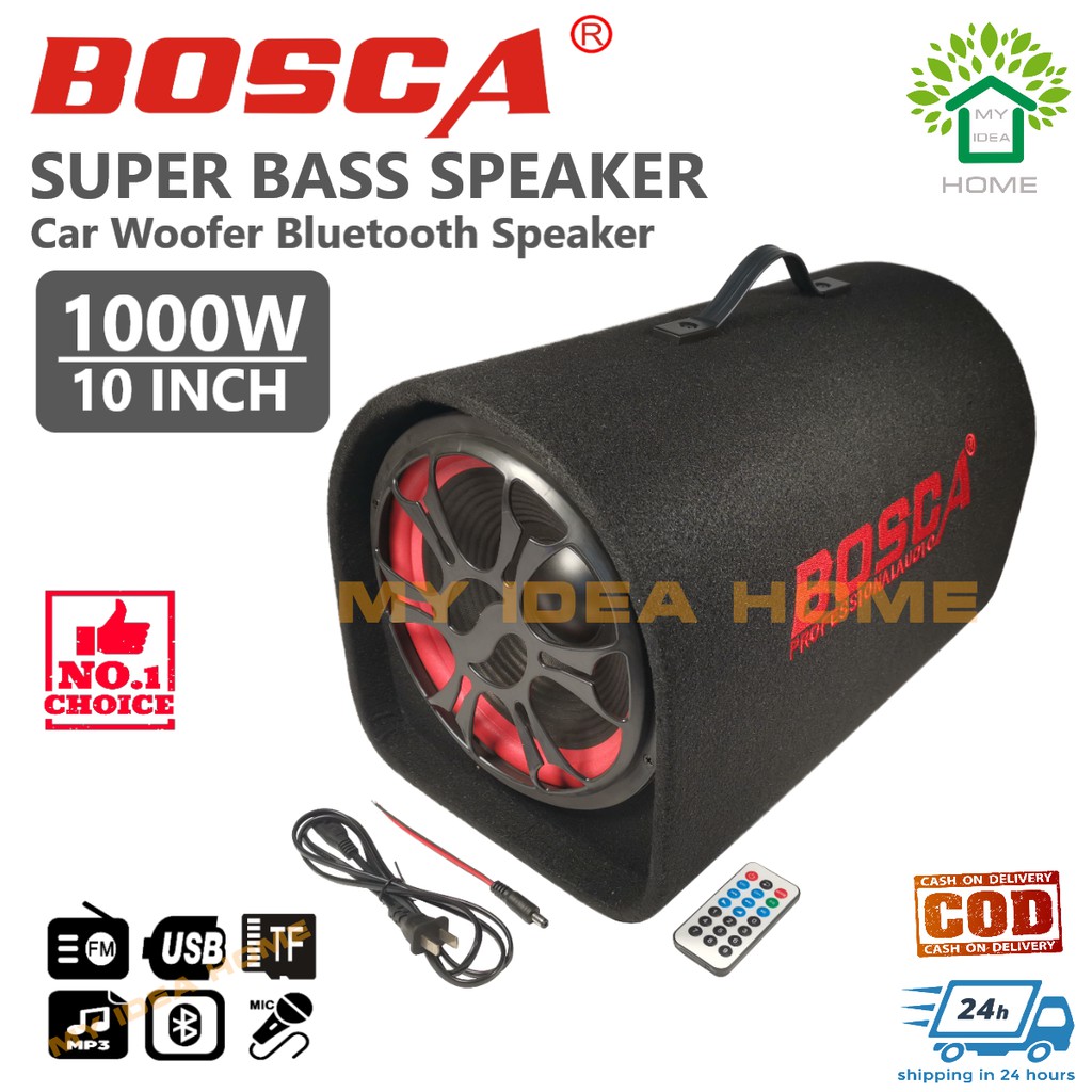 BOSCA 10inch 1000W SUPER BASS Subwoofer 