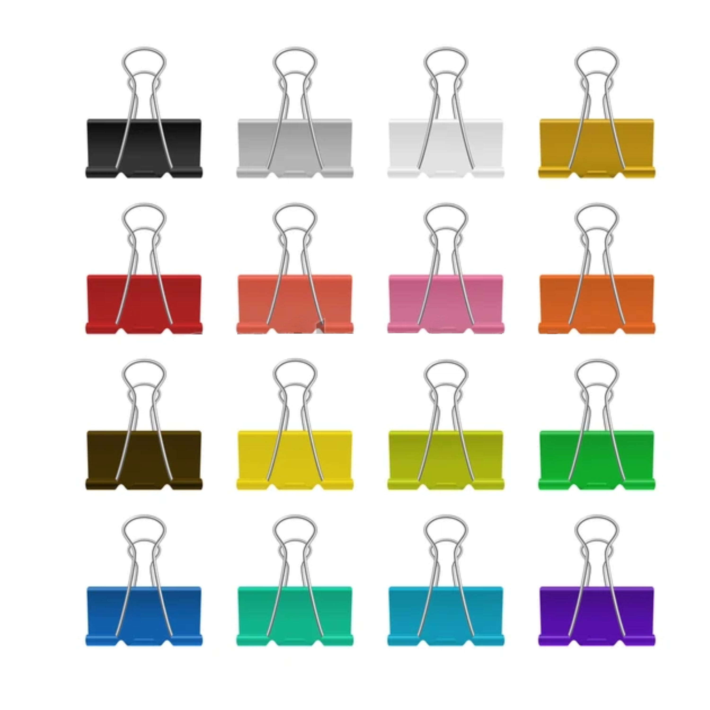 KEN] Value Small Pack of Multi Color Metal Binder Clip / Paper