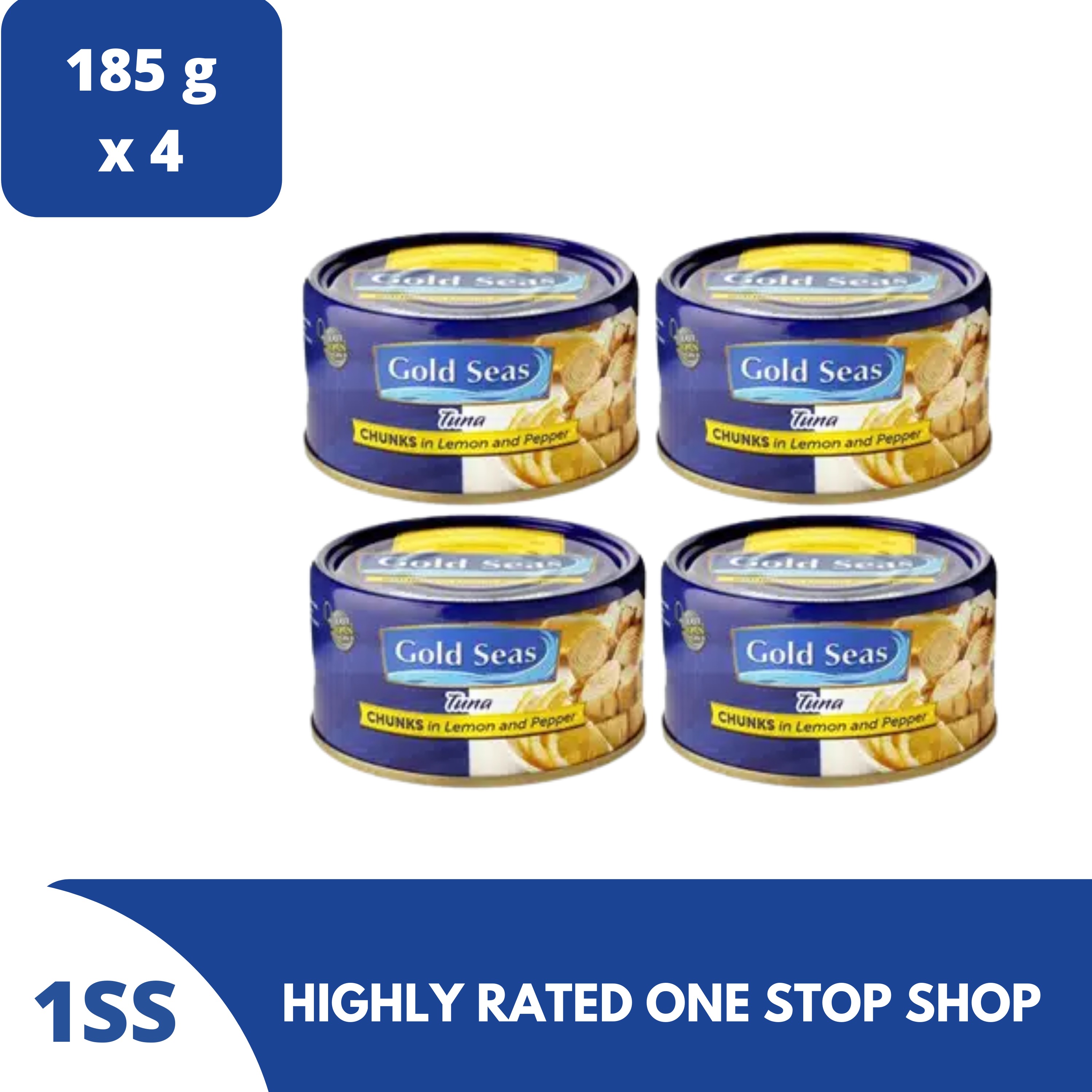 Gold Seas Tuna Chunks in Lemon and Pepper, 185g set of 4 Lazada PH