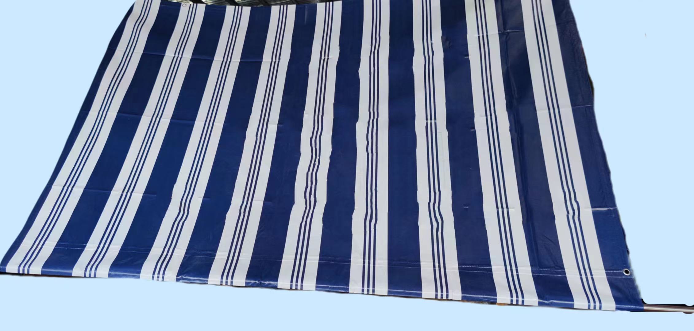 8FTx12FT Stripe Trapal Lona Tarpaulin / 6FTx12FT roll up and roll down ...