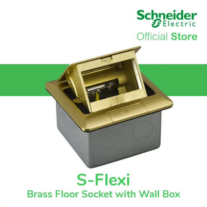 S Flexi Brass Empty Floor Socket With Wall Box By Schneider Electric Lazada Ph