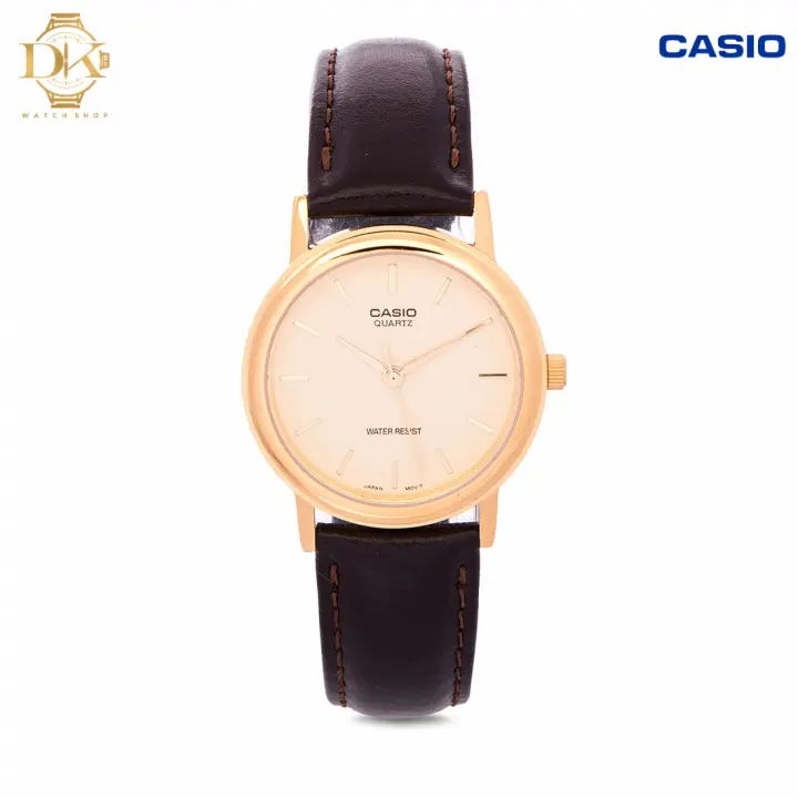 Casio Watch For Men S Mtp 1094q 9ad Brown Leather Strap 30m Analog Lazada Ph