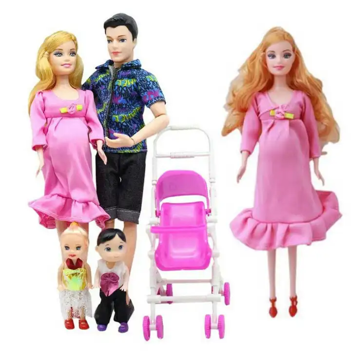 barbie pregnant doll happy family