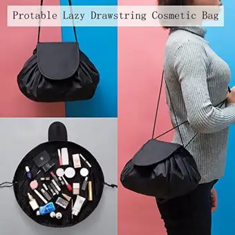 drawstring makeup organizer and travel bag