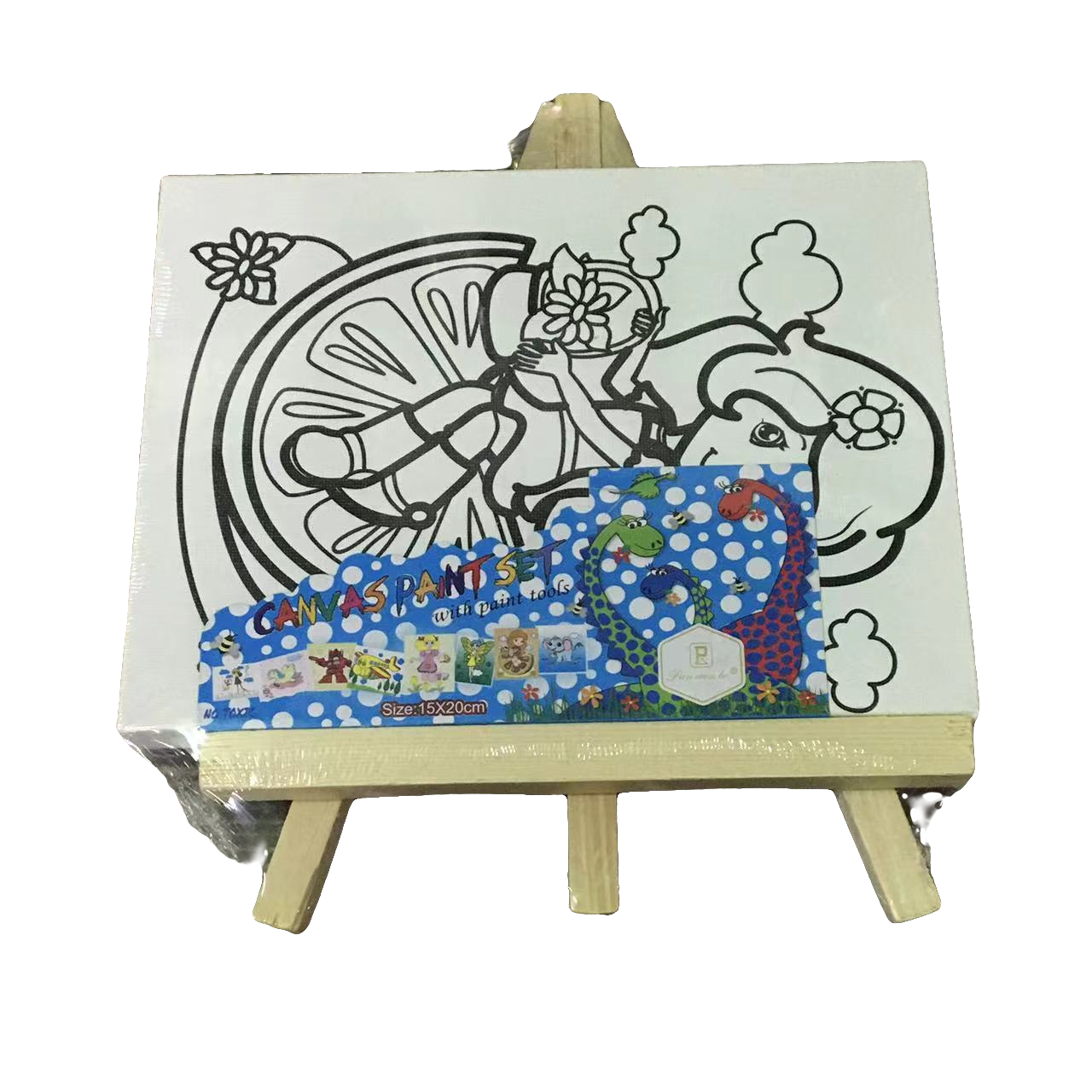 Canvas Paint Set 15cm X 20cm with Paint Tools DIY Painting Kit with Pre