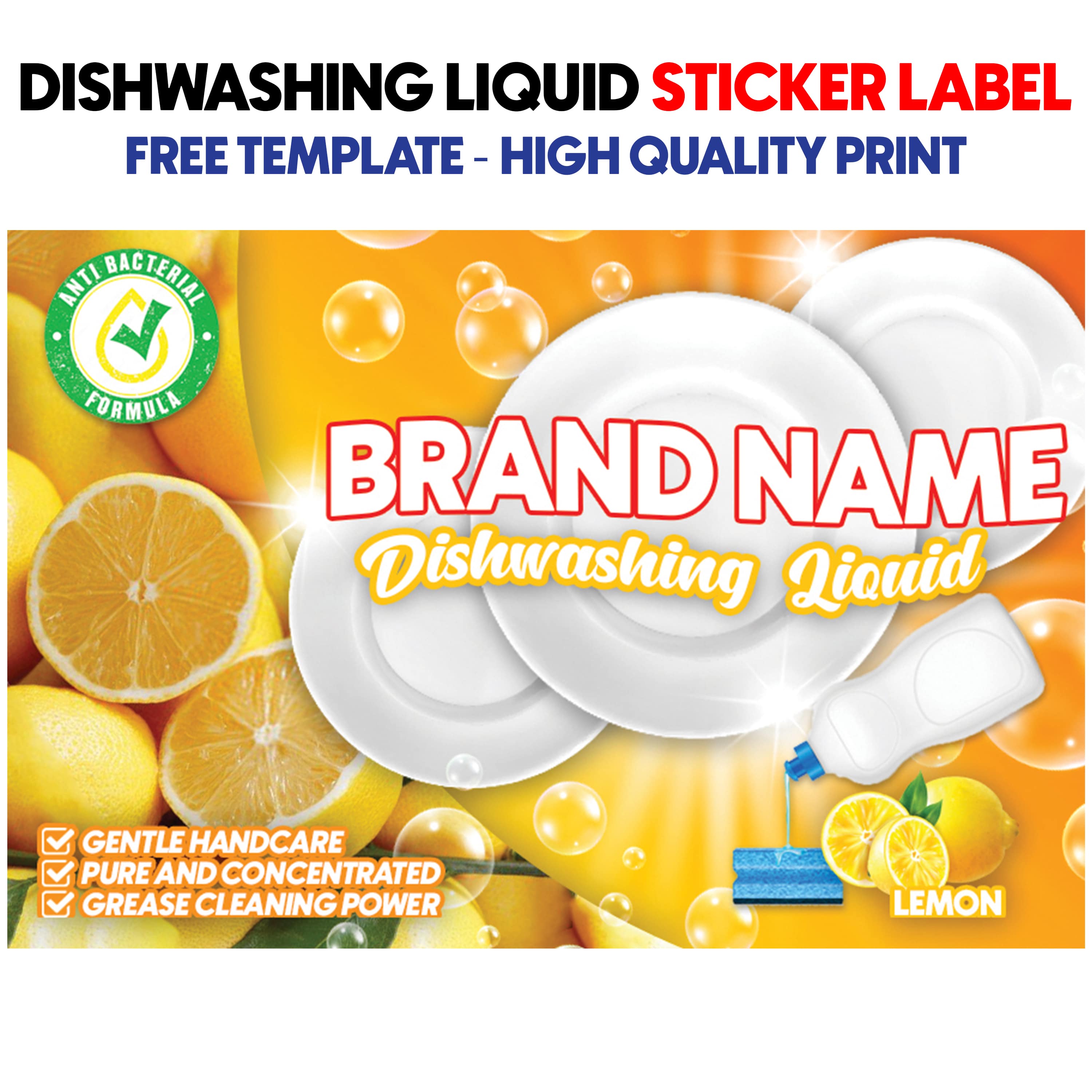 Dishwashing Liquid Sticker Label High Quality Lazada Ph