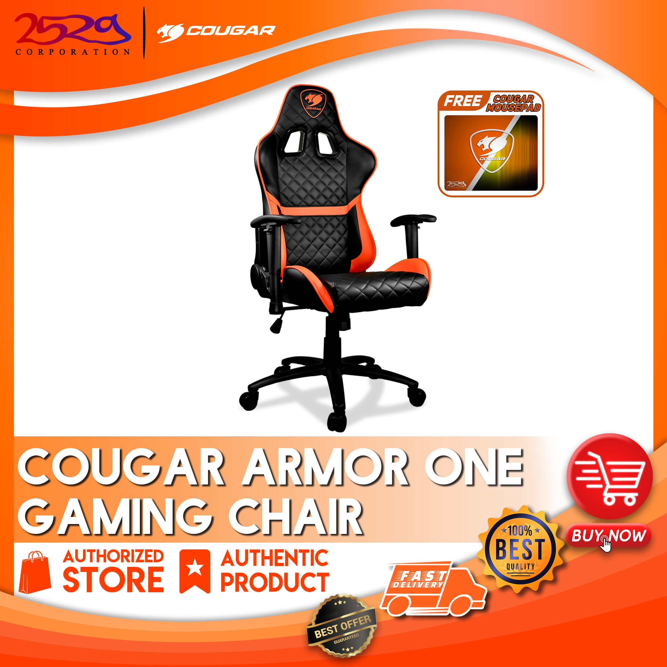 Cougar Armor Gaming Chair 95%new price $120 in Phnom Penh Thmei, Saensokh,  Phnom Penh, Cambodia - HUA YI phone and computers