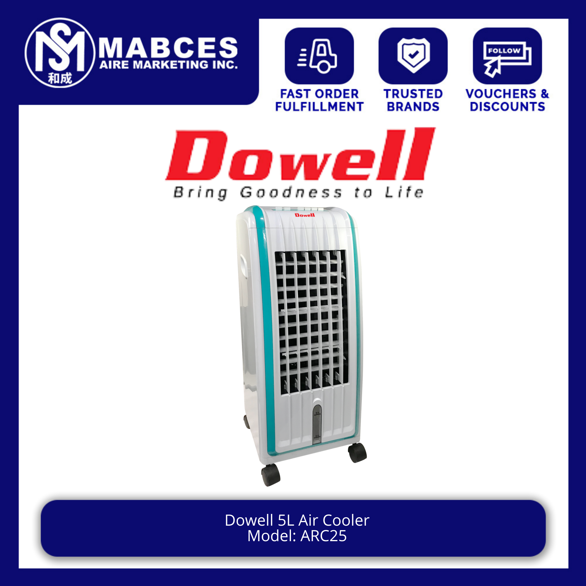 Dowell ARC 25 5L Air Cooler Lazada PH