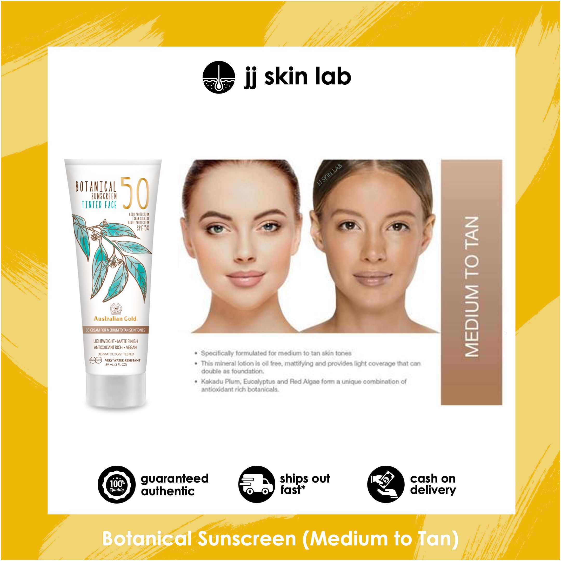 botanical sunscreen face 50